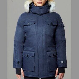 Triple F.A.T. Goose Eldridge Men's NavyGoose Down Parka Arctic Jacket Size L NWT